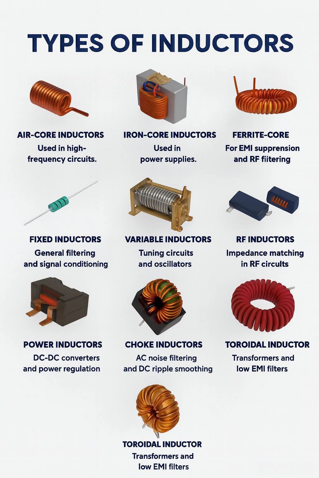 Electrical knowledge | Basic Information about Inductors | Facebook