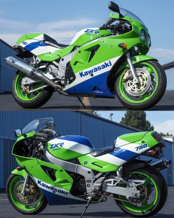 Kawasaki ZXR 750 j2 1992 💚 #kawasaki #zxr750 #zxr