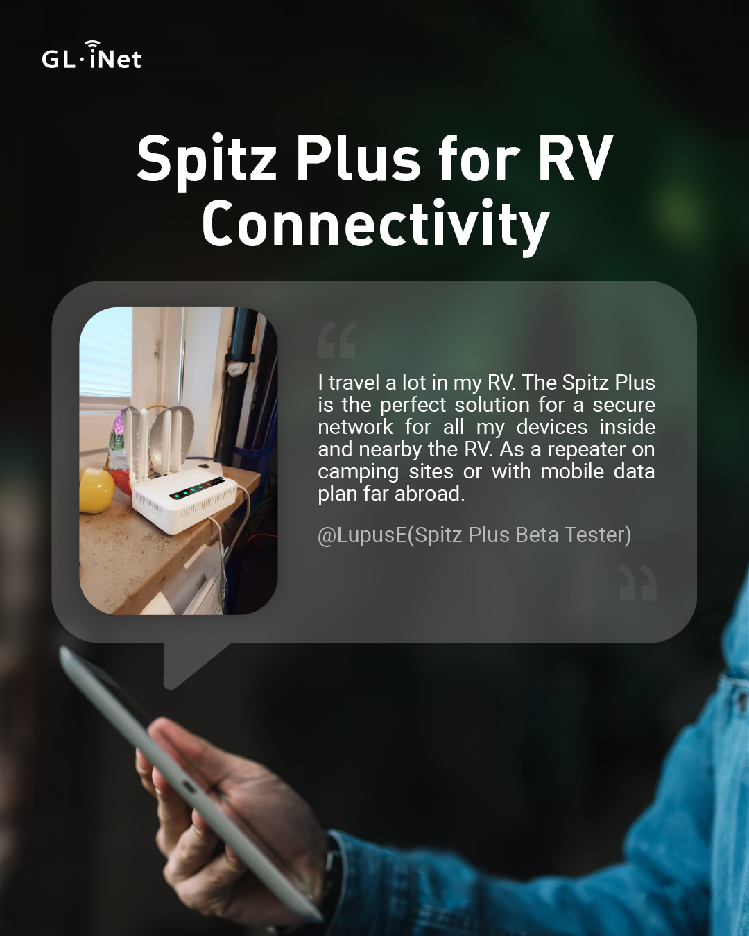 GLiNet - 🚀 Spitz Plus is launching soon! Our beta tester, an avid RV ...