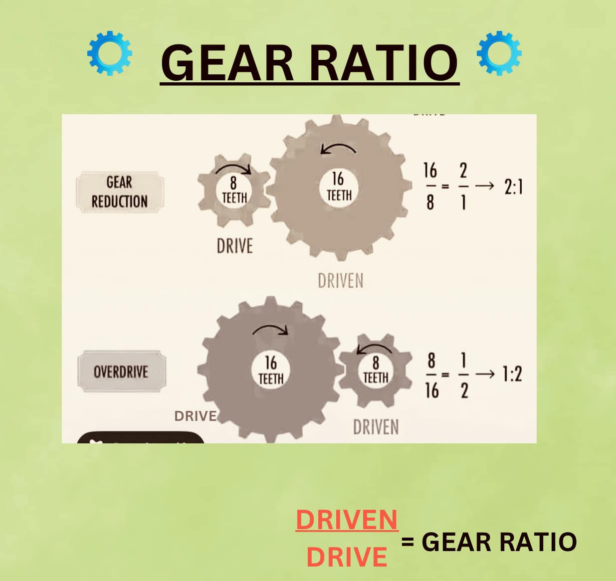 Chief Engineer & Marine engineer | ⚙️ Understanding Gear Ratios: Gear ...
