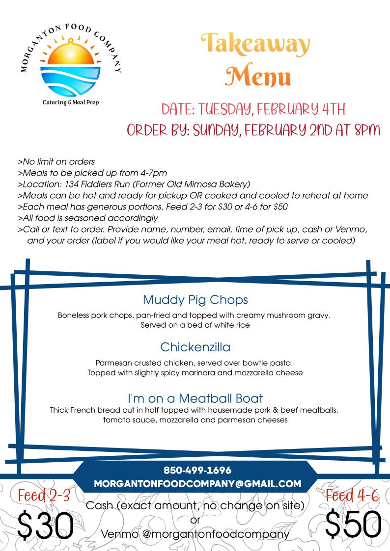 Morganton - 🍽️ February 4th Menu is HERE! 🍽️ Ready for an easy and ...