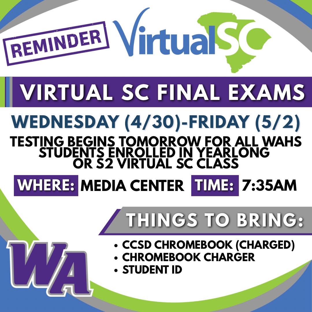 West - 🎙️Reminder to all WAHS students currently enrolled in Yearlong ...