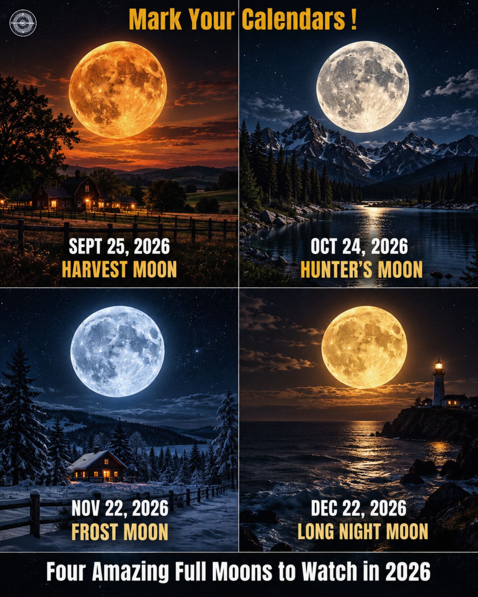 Full moon illumination on September 26, 2026