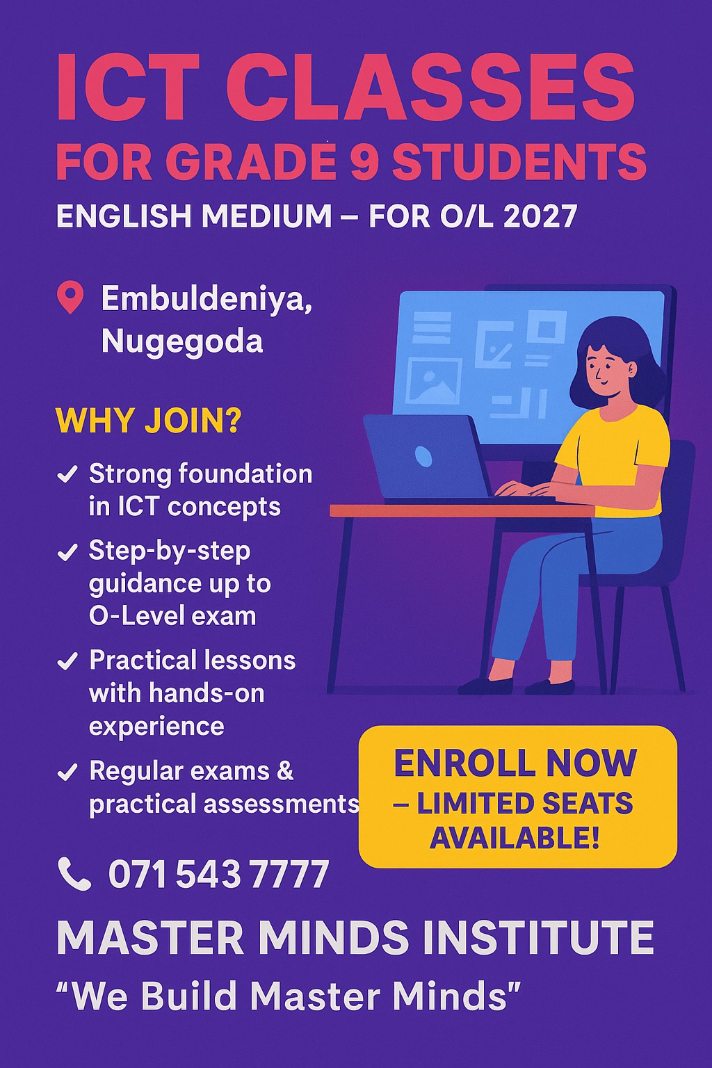 Master - ICT CLASSES FOR GRADE 9 STUDENTS (English Medium – For O/L ...