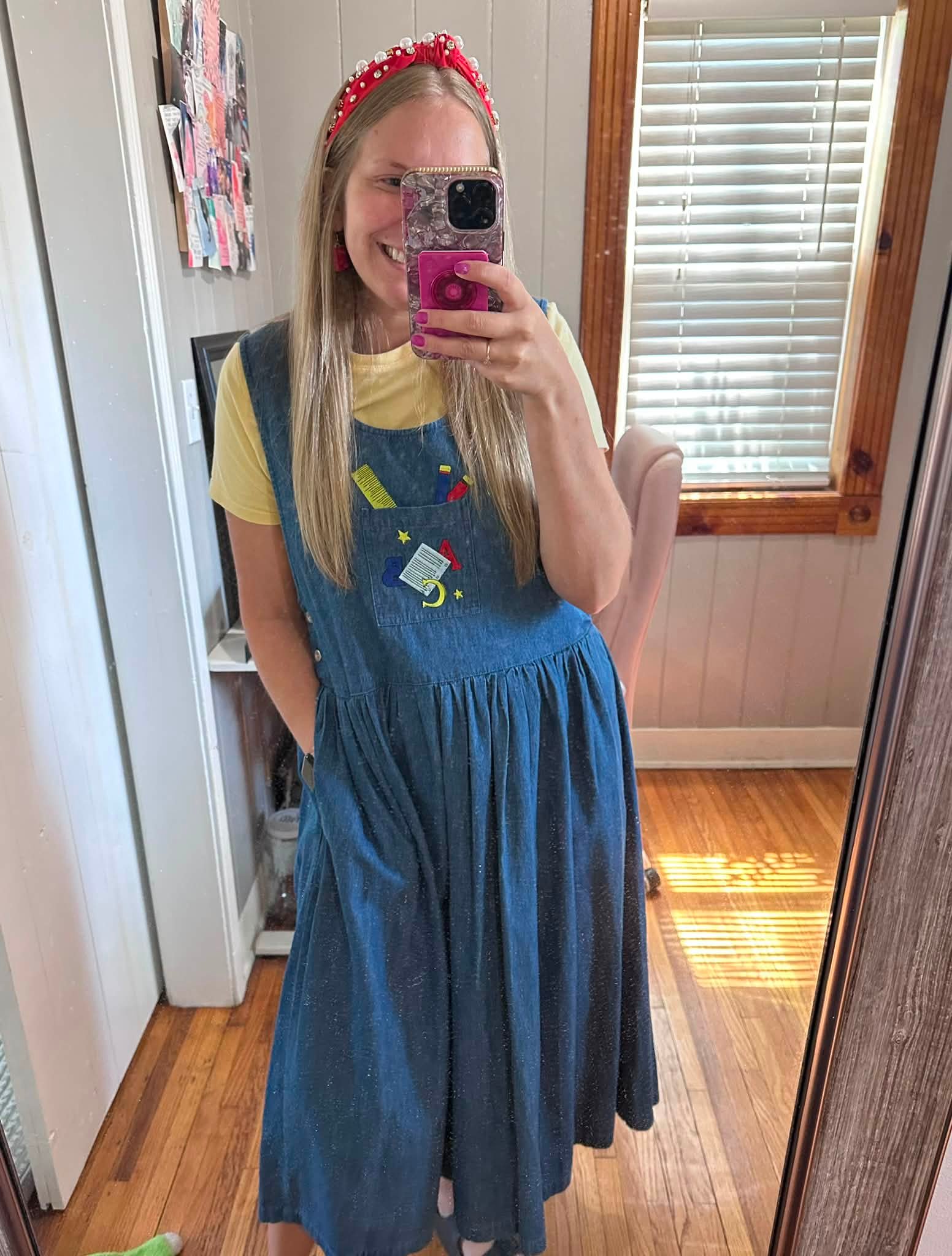 90s denim dress teacher Vintage fashion items for sale or trade? Color:Wisteria Purple 90s teacher clothes honeymoon Vulnerable moment. I got