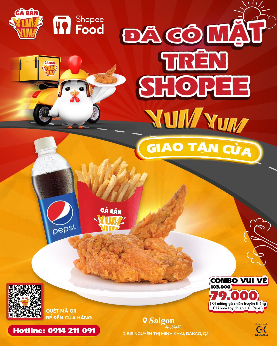 Gà Rán YumYum - 🌦️ CHẲNG NGẠI NẮNG MƯA, YUMYUM GIAO TẬN...