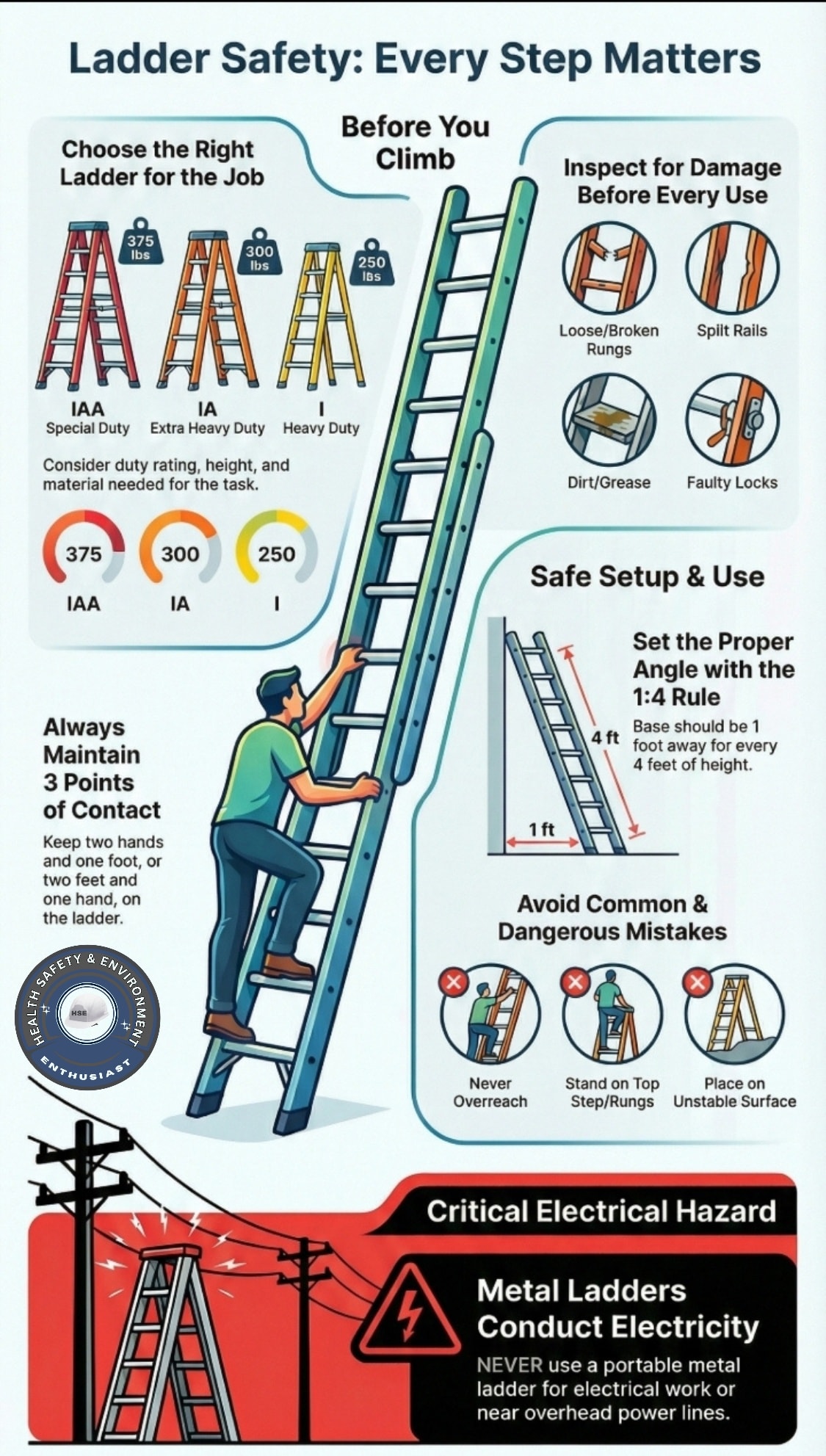 Health - Every step matters, Ladder safety Ladder safety involves ...