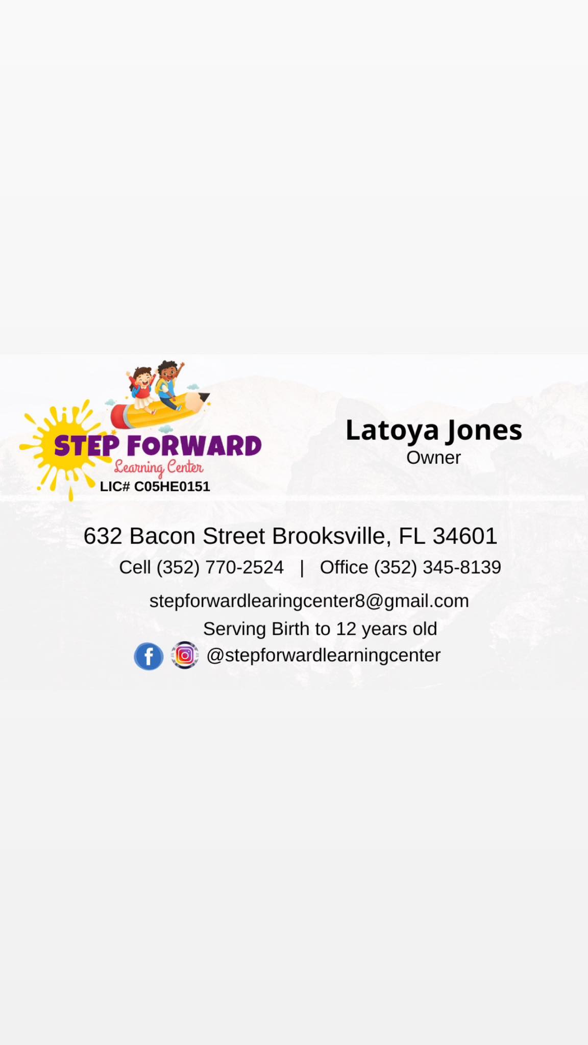 Step Forward Learning Center | Brooksville FL