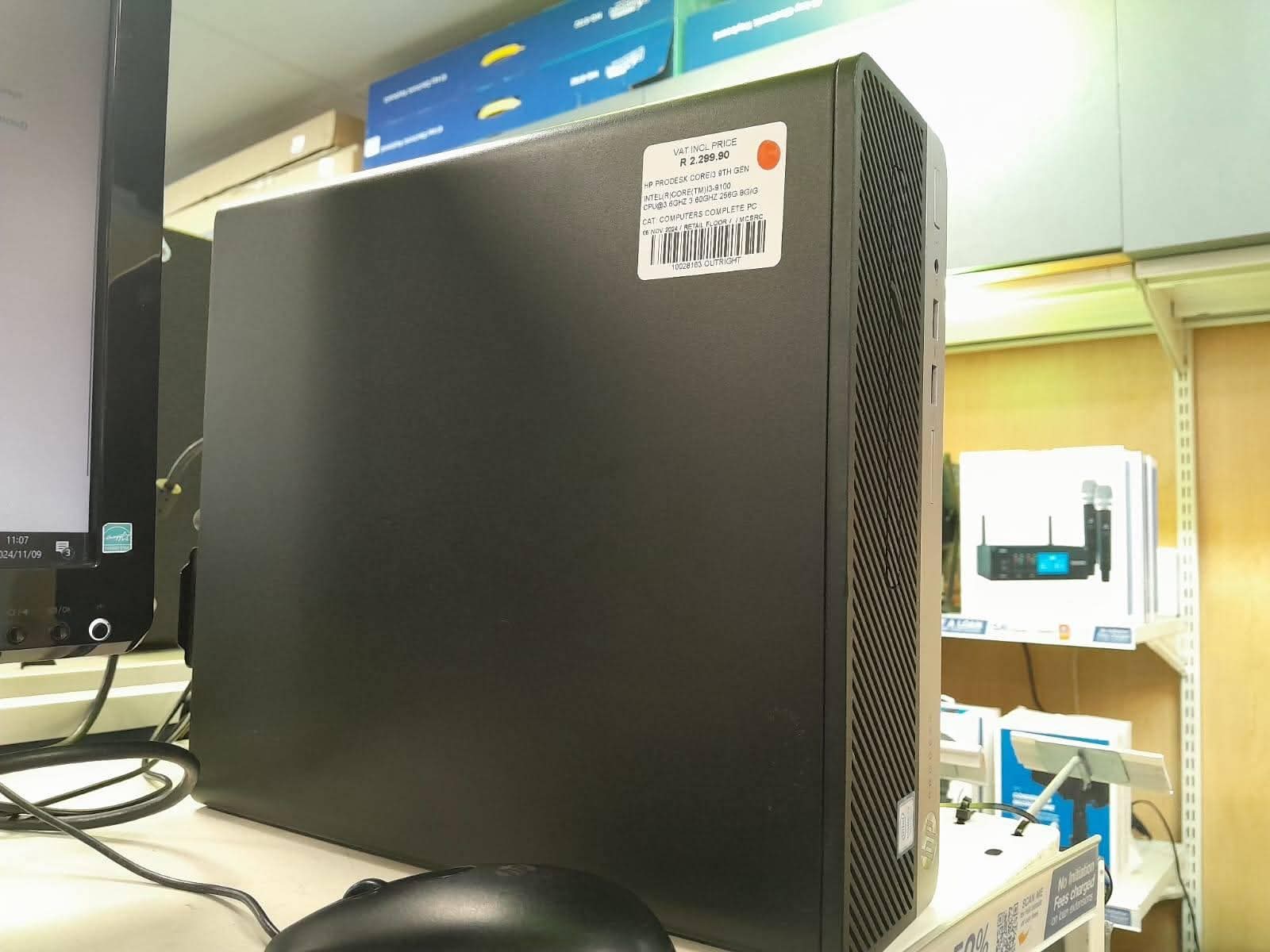 HP PRODESK CORE i3 9TH GEN. INTEL (R) CORE (TM)I3 - 9100 CPU@3.6