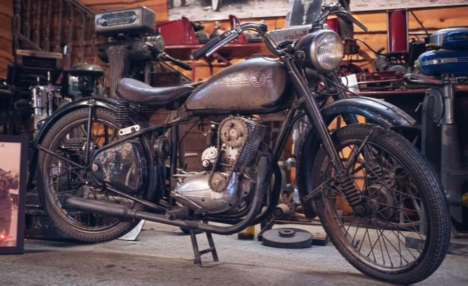 Cannonball Baker's modified CZ motorcycle