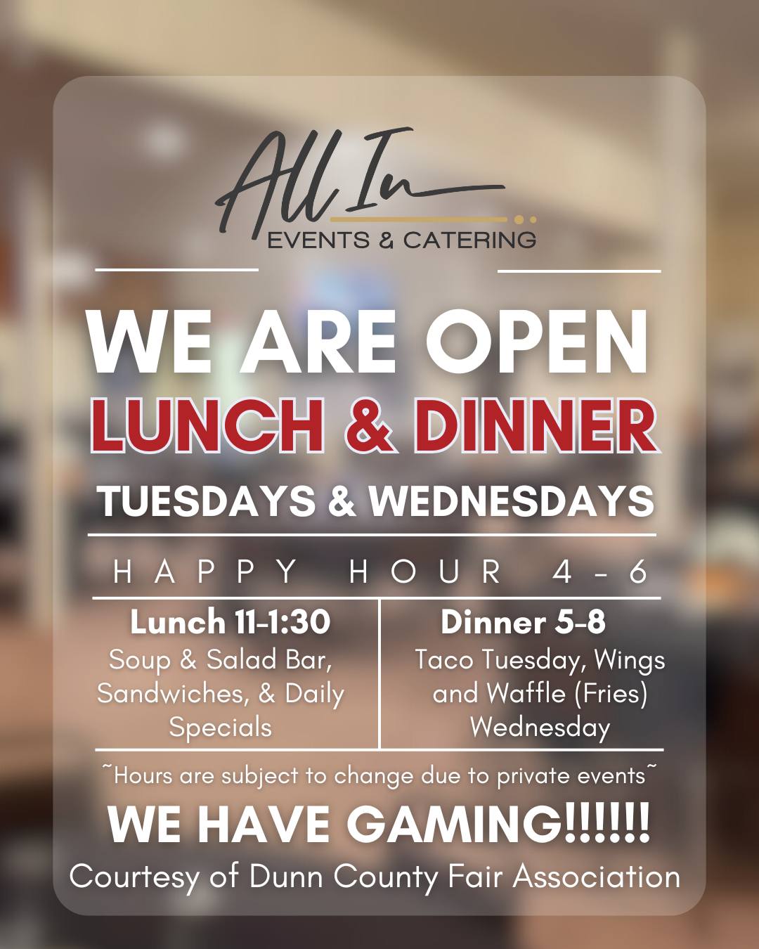 ALL IN Events & Catering added... - ALL IN Events & Catering