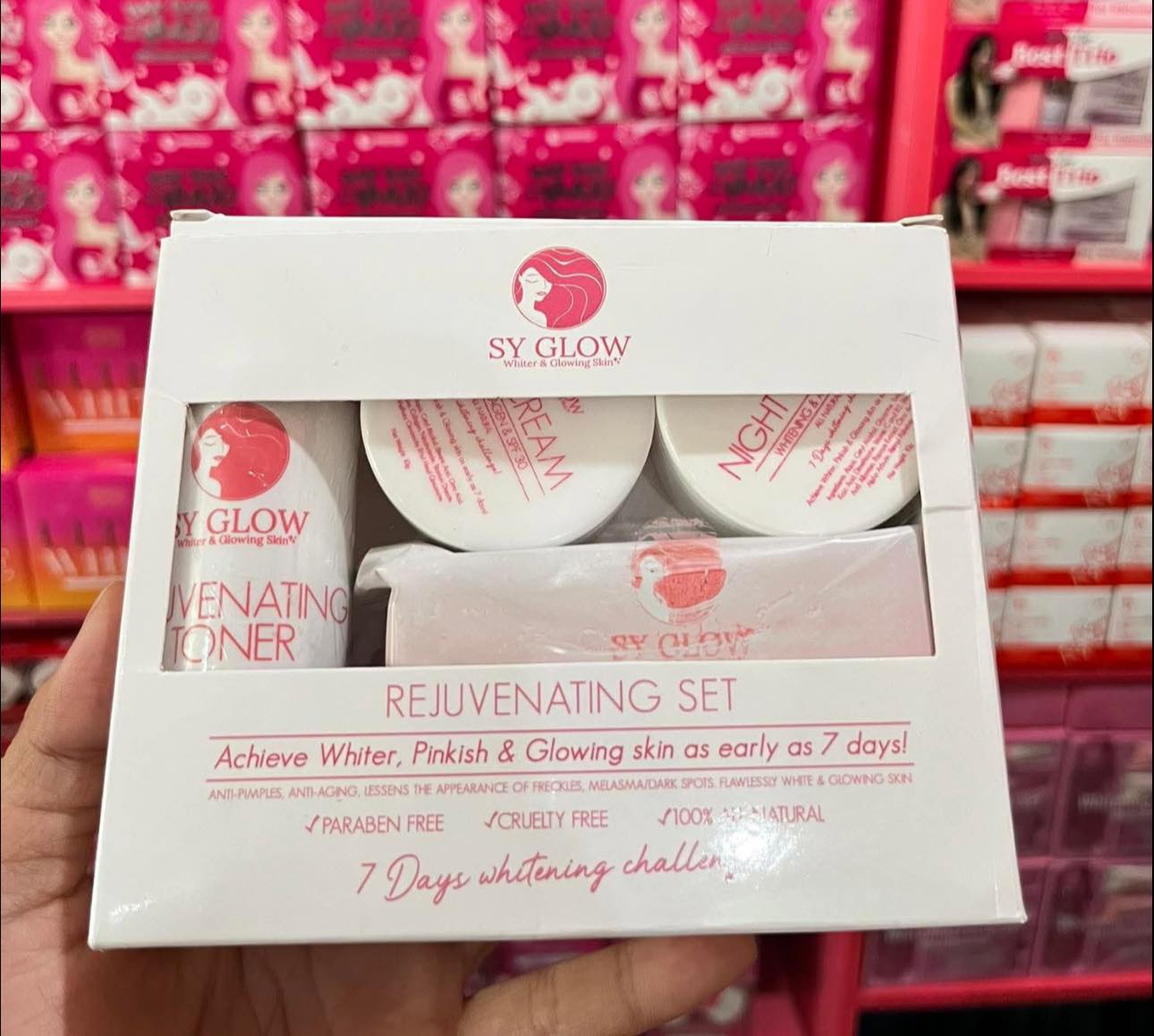 トライアルセット・サンプル SY GLOW WHITENING SET SY GLOW skincare set for whiter and glowing skin