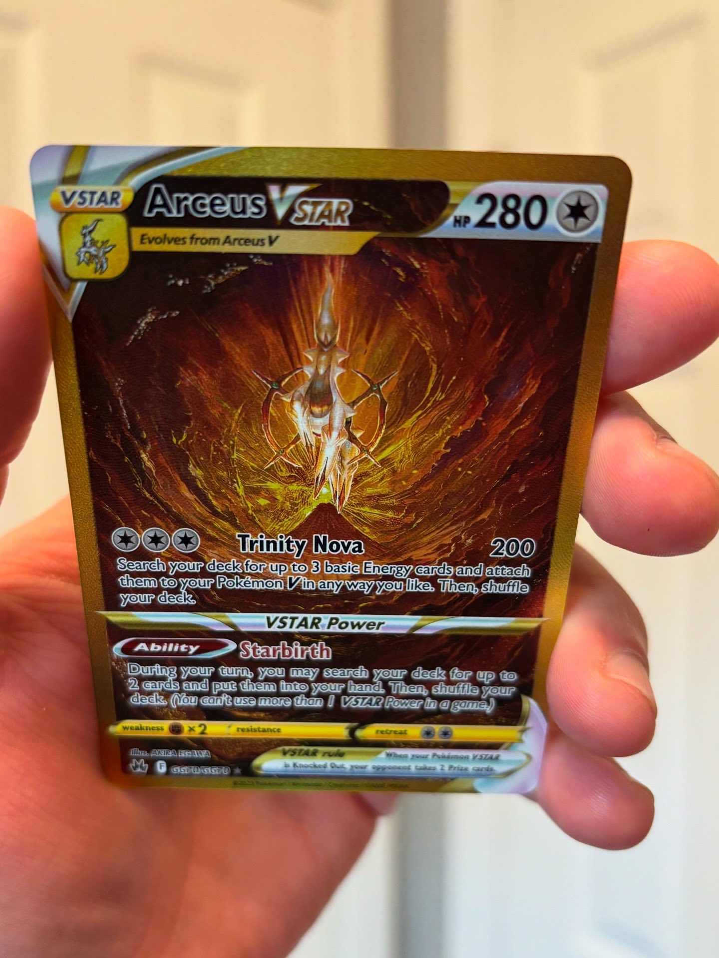 pokemon card arceus vstar gold POKÉMON GAME S9 125/100 UR Ultra Rare Card Type Pokémon Card Arceus VSTAR 280