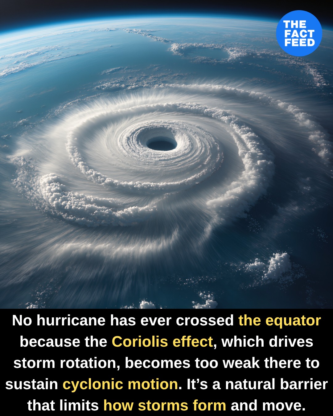 The Fact - 🌪️ The Line Hurricanes Never Cross Here’s a strange fact ...