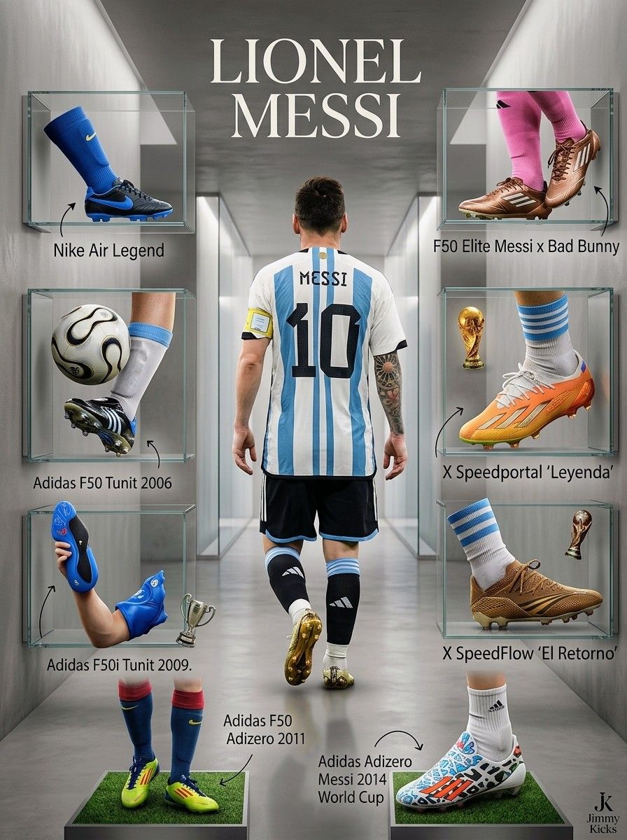 Kith x Messi x adidas F50 Adiframe Boots Kith, Lionel Messi and