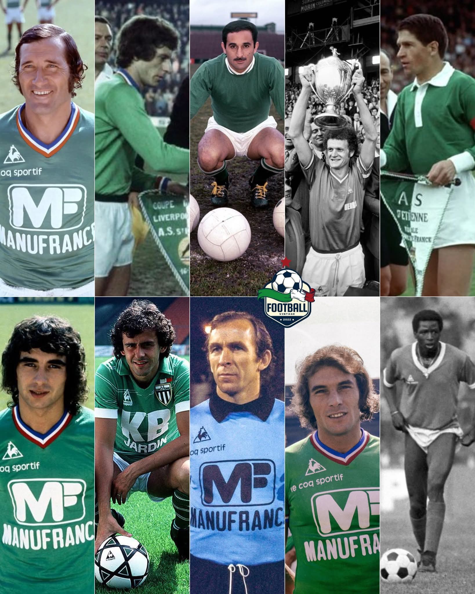 T-Shirt Vintage Supporter Stéphanois AS Saint-Étienne 1933 - Homme & Enfant (Foot Vert Blanc)