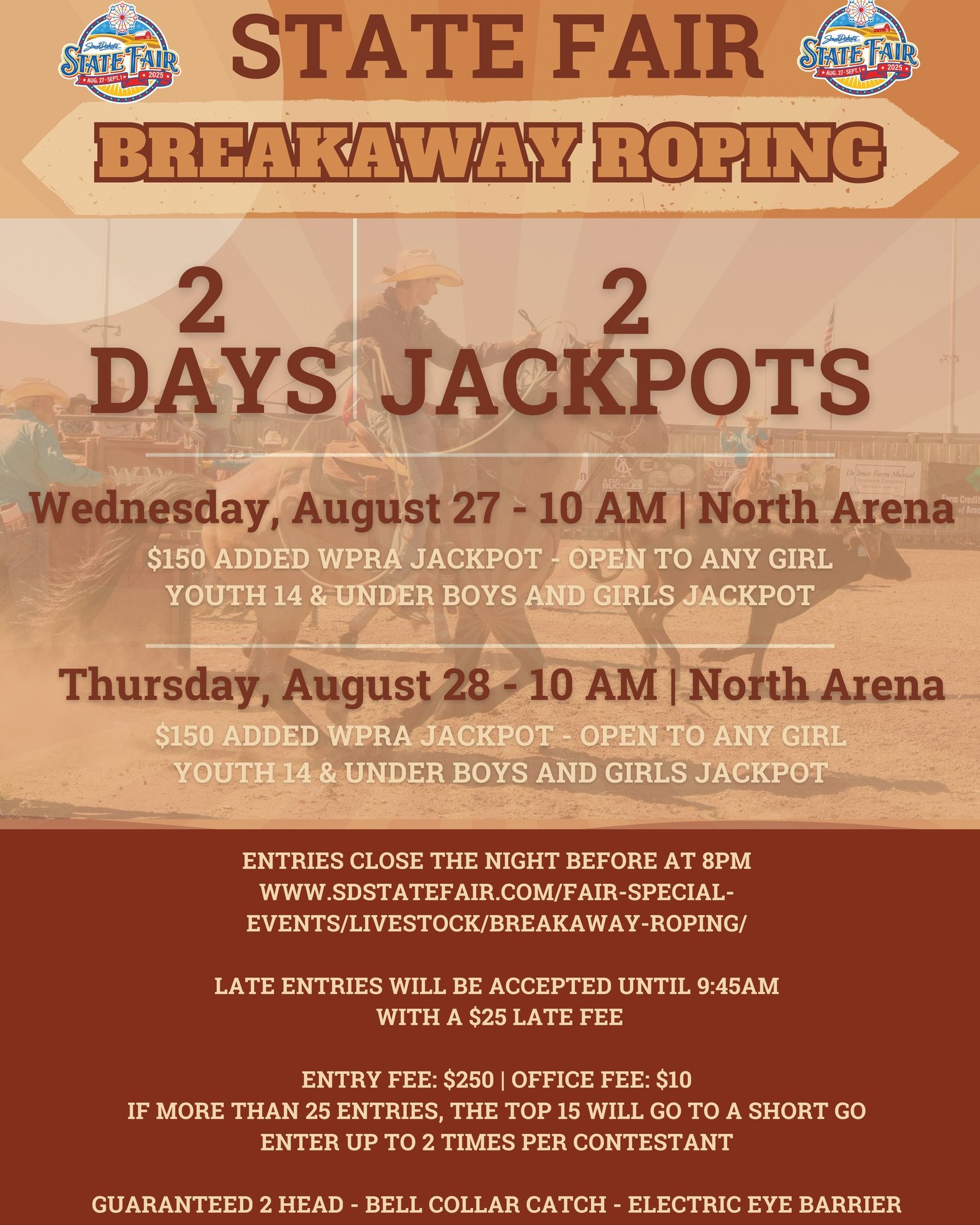 The DEX: - 🐎💨 Get ready for 2 Days – 2 Jackpots of Breakaway Roping at ...