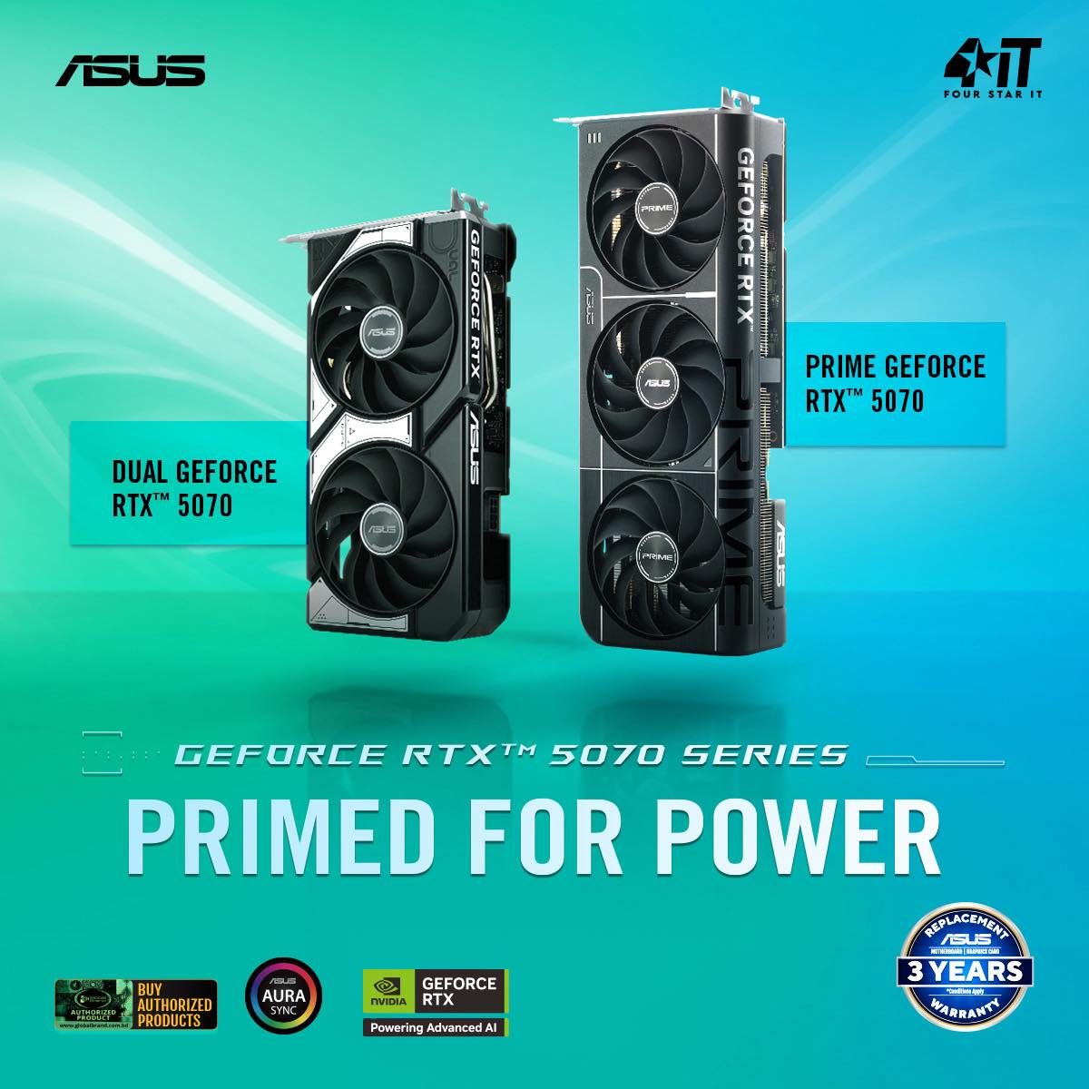 FOUR - ASUS GeForce RTX™ 5070 Series is here – built to deliver next ...