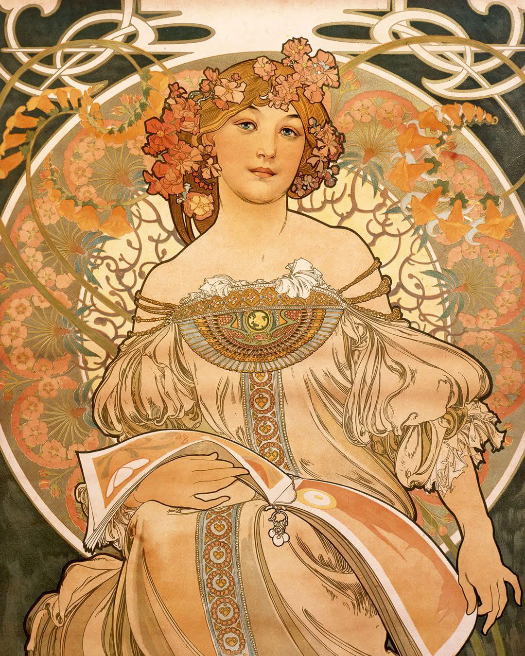 Alphonse Mucha, an Art Nouveau painter, was widely known for his