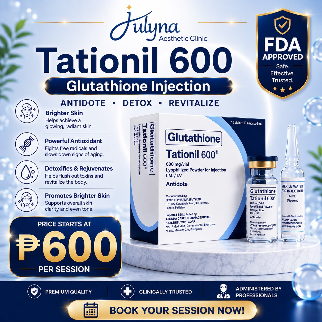 tationil glutathione iv 600 Injection In Santa Rosa For 600 Per Session Intensive Glutathione Collagen W Size:5 mg toner improve radiance