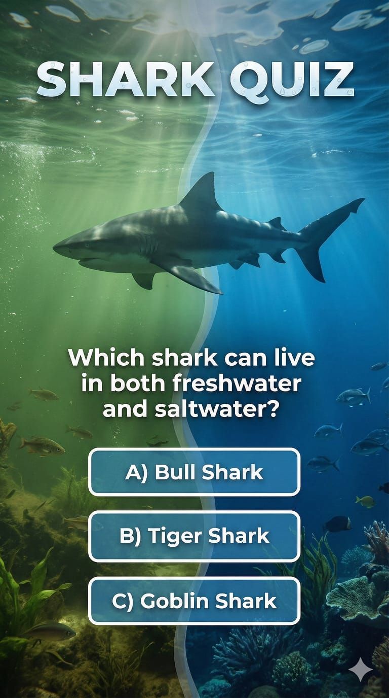 Which shark can survive in both freshwater and saltwater?