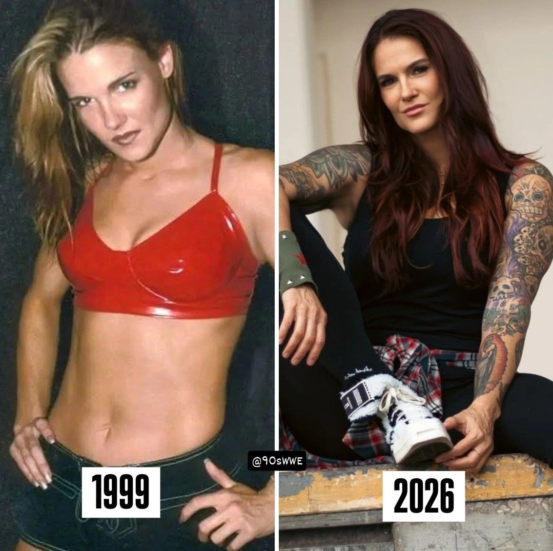 Fascinating transition of Lita ❤️ @9OsWWE 1999 2026