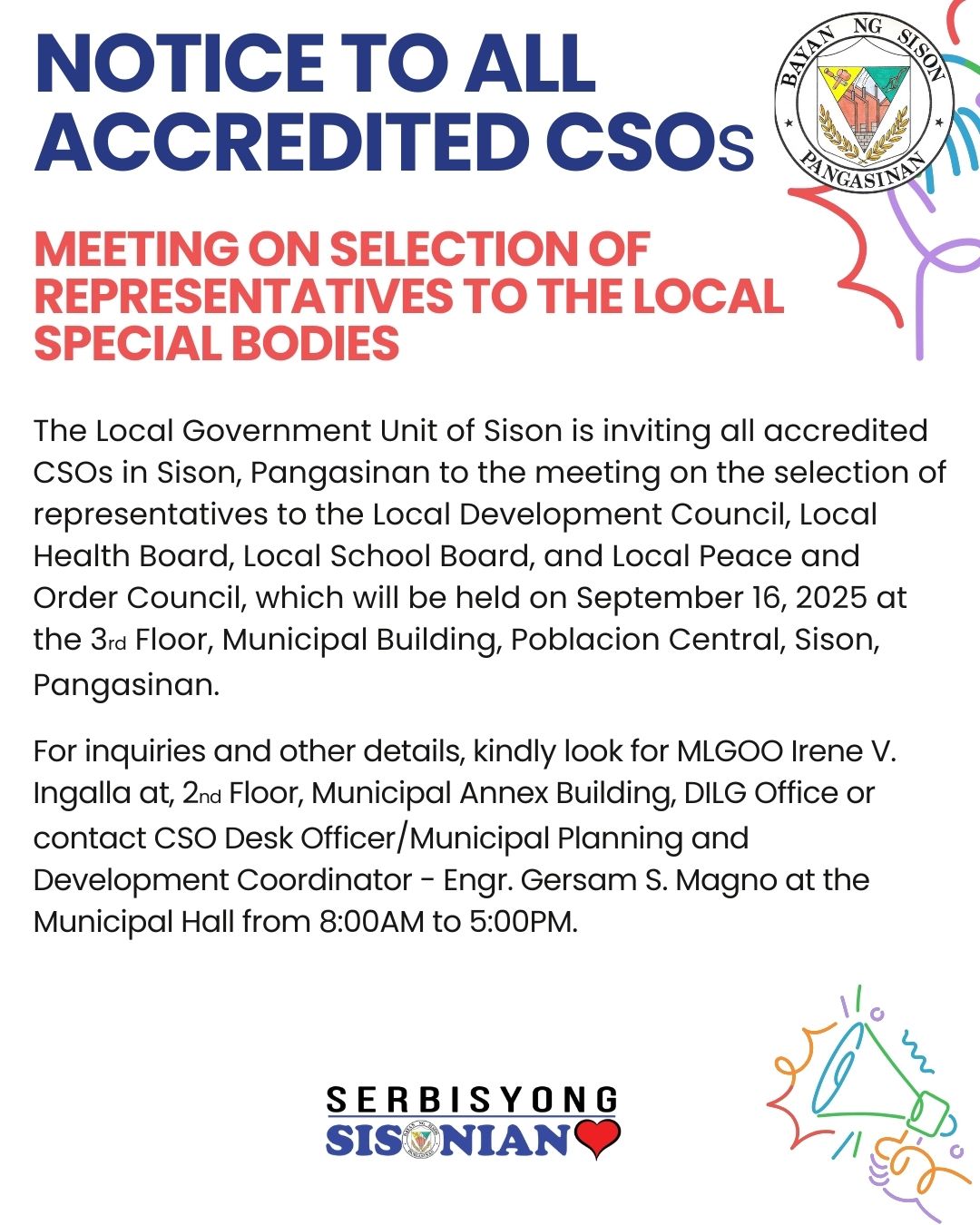𝐍𝐎𝐓𝐈𝐂𝐄 𝐓𝐎 𝐀𝐋𝐋 𝐀𝐂𝐂𝐑𝐄𝐃𝐈𝐓𝐄𝐃 𝐂𝐒𝐎𝐬 𝐌𝐞𝐞𝐭𝐢𝐧𝐠 𝐨𝐧 𝐒𝐞𝐥𝐞𝐜𝐭𝐢𝐨𝐧 𝐨𝐟 𝐑𝐞𝐩𝐫𝐞𝐬𝐞𝐧𝐭𝐚𝐭𝐢𝐯𝐞𝐬 ...