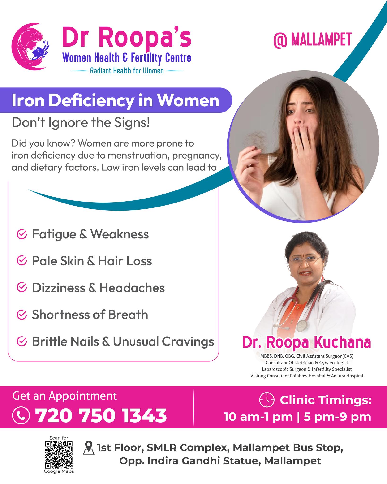 Dr - 🩸 Iron Deficiency in Women – Don't Ignore the Signs! Did you know ...