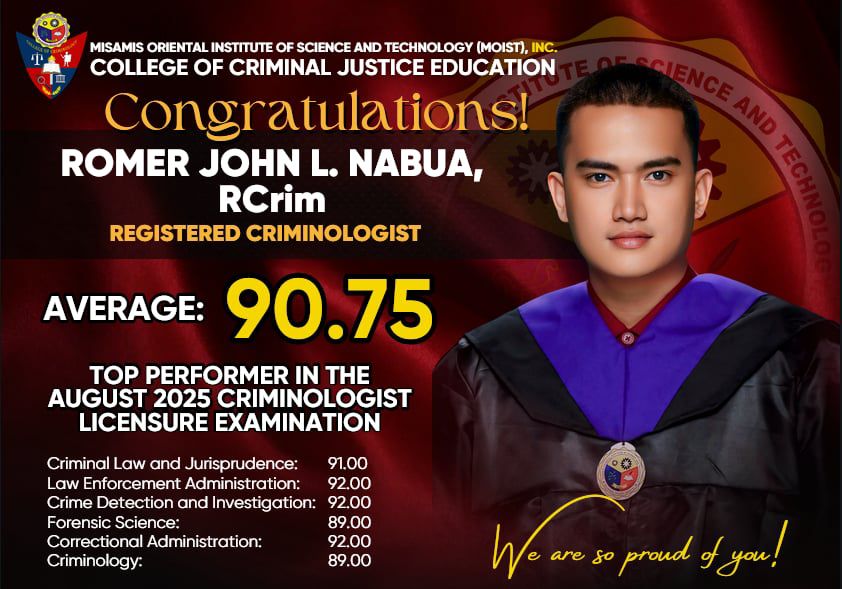 College - 🌟 MOIST PRIDE! 🌟 Congratulations to Mr. Romer John L. Nabua ...