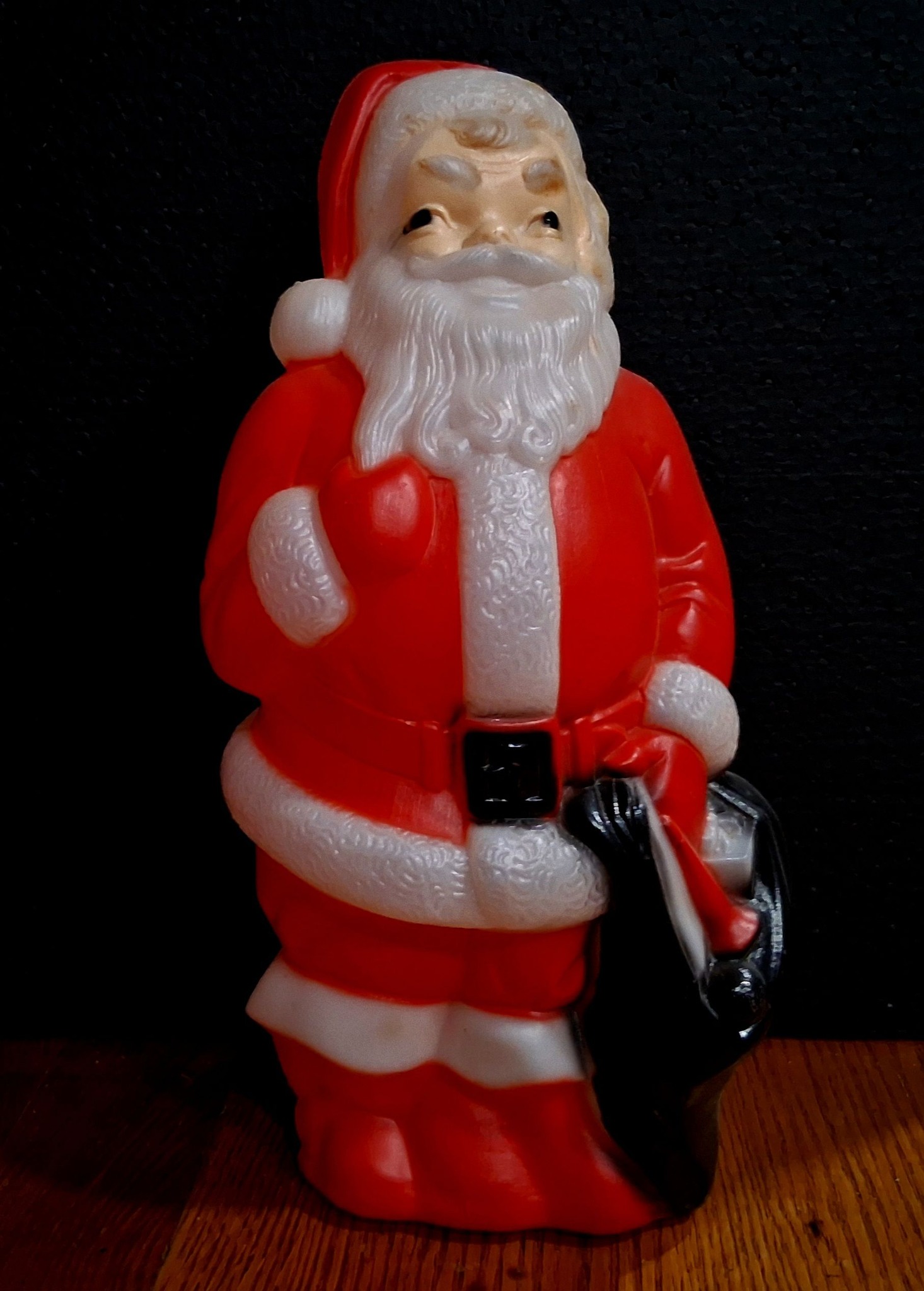 Vtg 1968 Empire 47” Tall Santa Claus Blow Mold Green Toy Sack