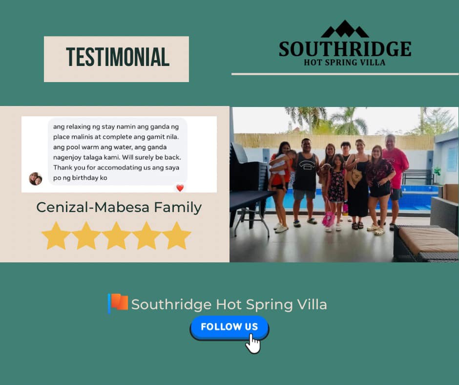Southridge - Thank you so much for choosing Southridge Hot Spring Villa ...