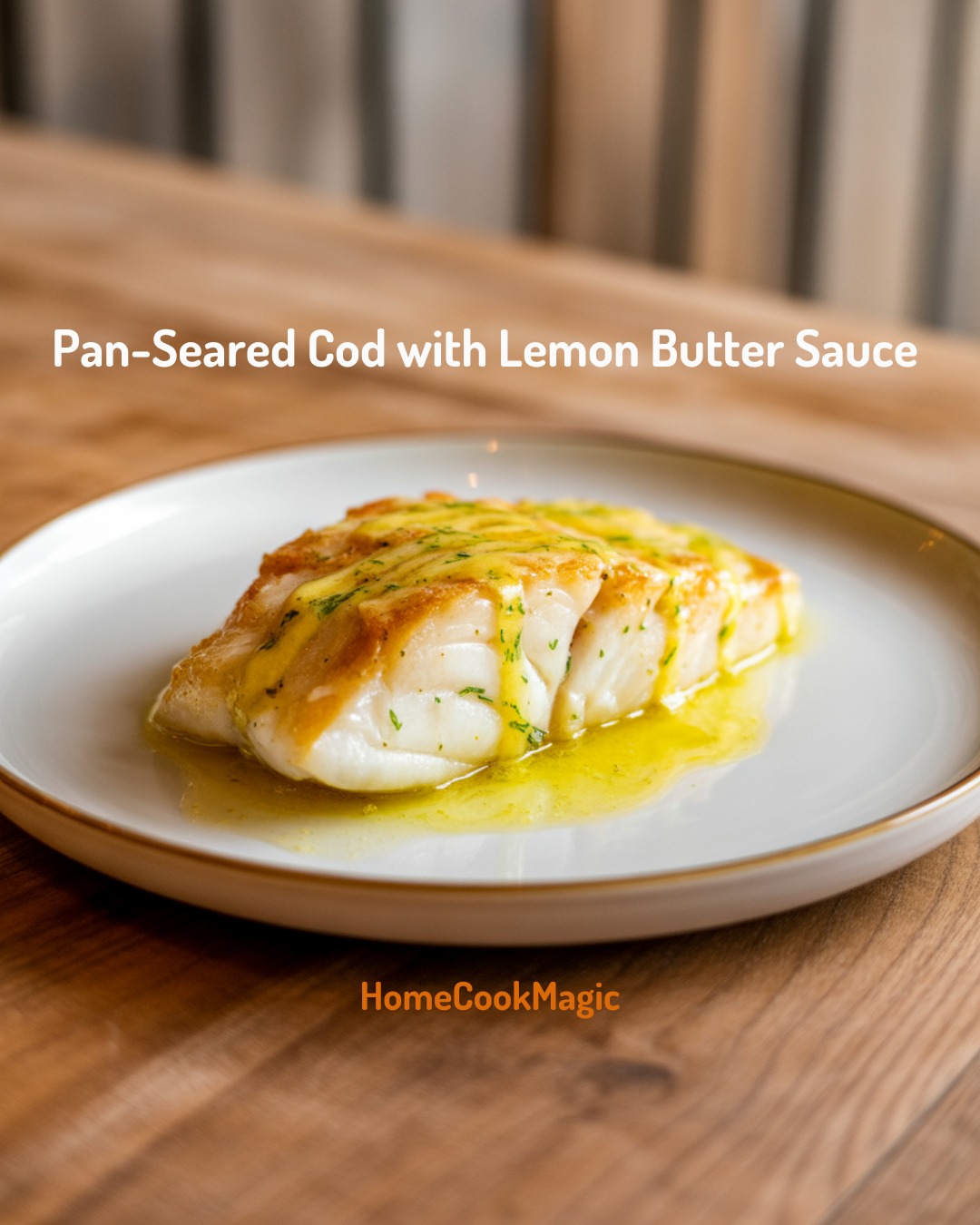 Home - Pan-Seared Cod with Lemon Butter Sauce Tender, flaky cod fillets ...