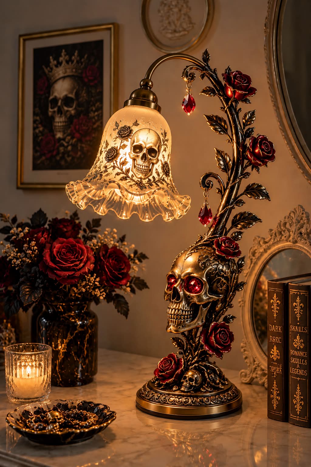 Deathly hallows Lamp 💀🖤✨