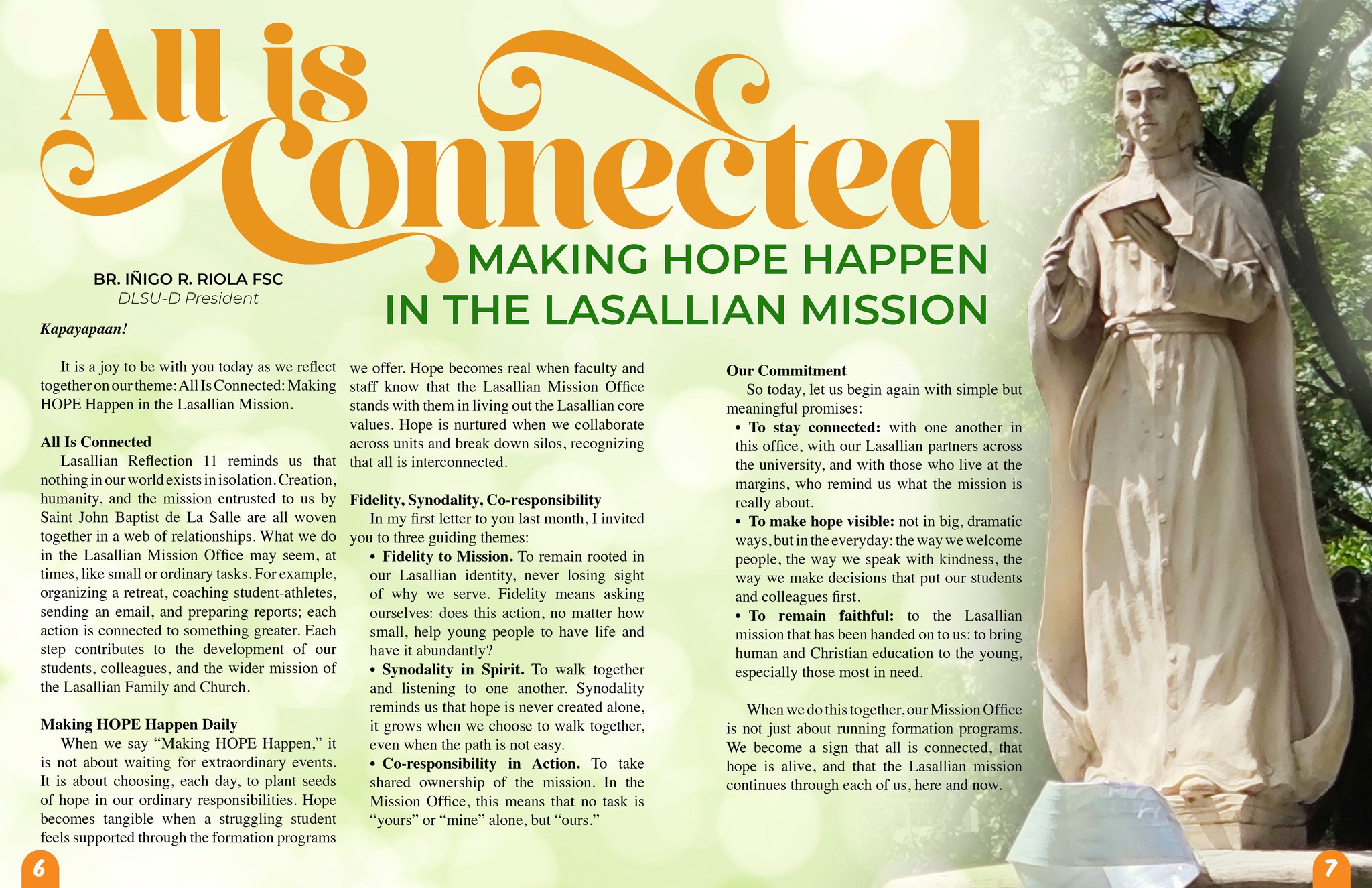 De La Salle University-Dasmarinas Lasallian Mission Office added a new ...