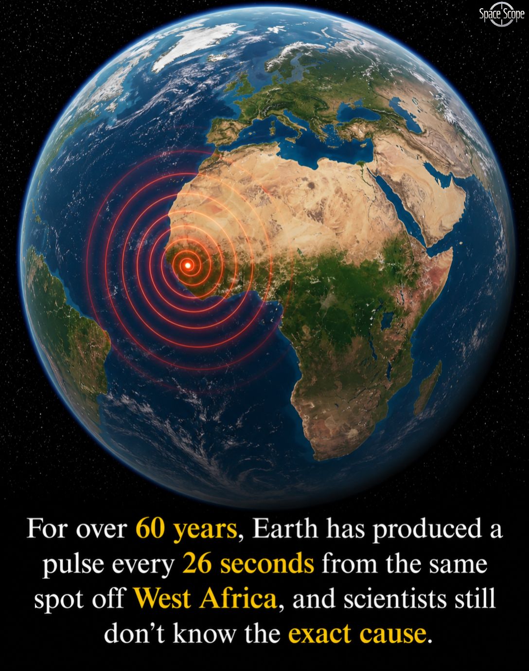 Earth pulses every 26 seconds with no clear cause. Since the early