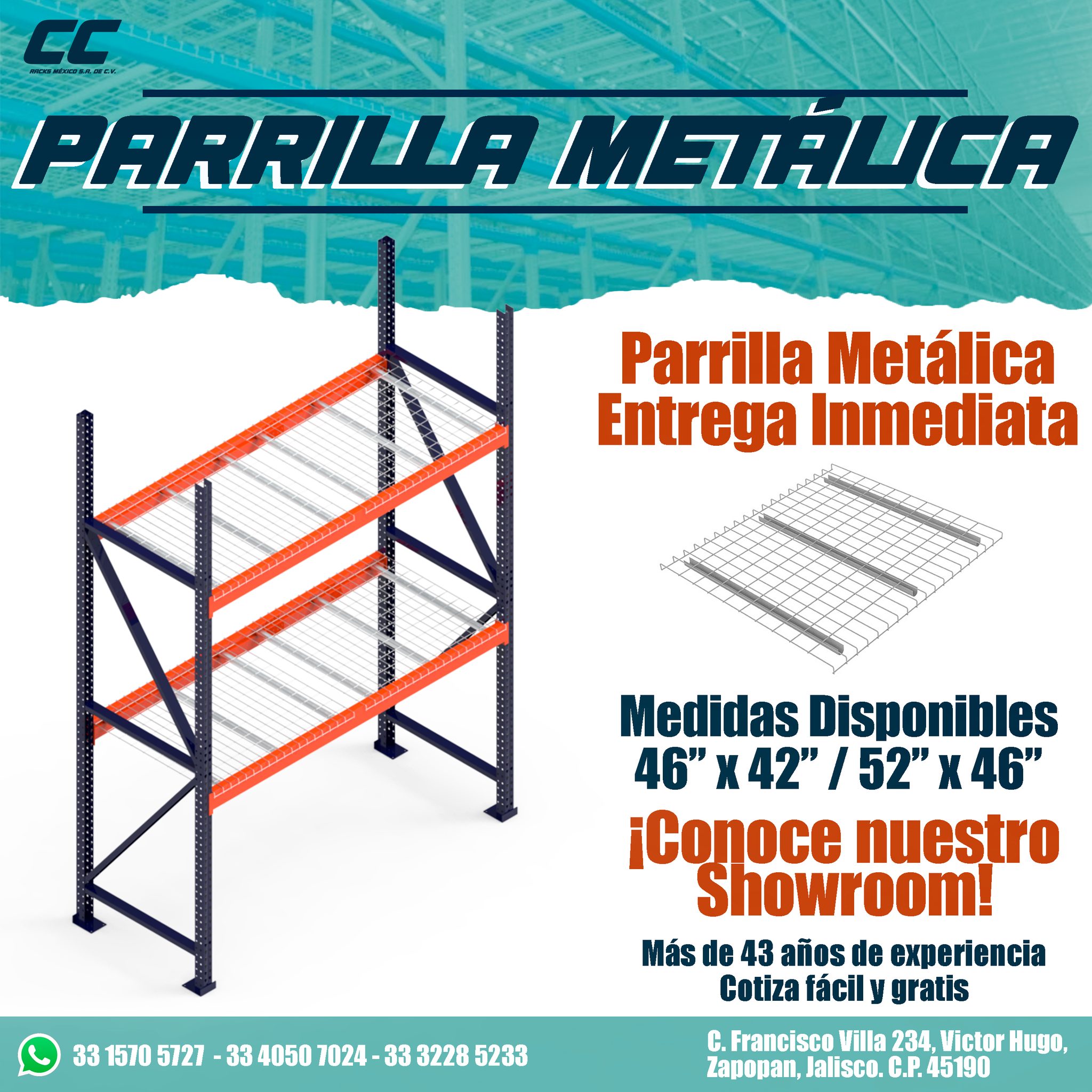 Parrillas Metálica para racks... - CC Racks México SA de CV