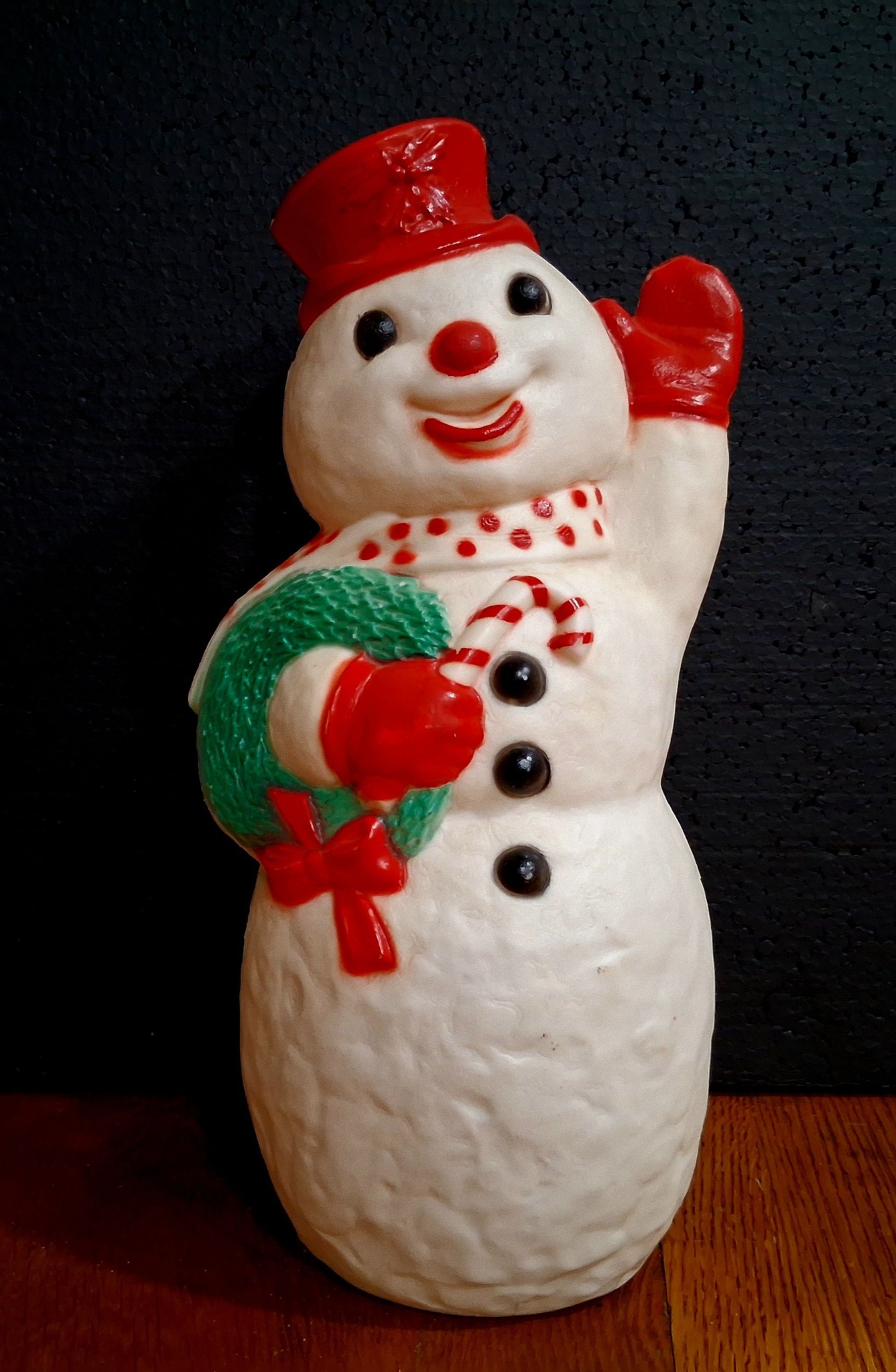 Vintage Empire Snowman Blowmold 48” tall, in original box, Santa