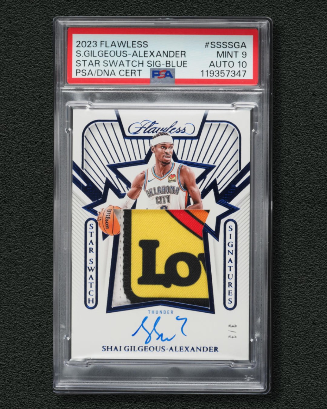This SGA game-worn patch auto card is clean ?‍? Current bid: $28,500