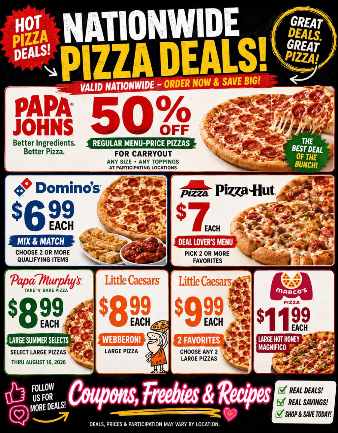 Say it with Pizza 🍕 20% off any pizza at Mountain Mike's Pizza