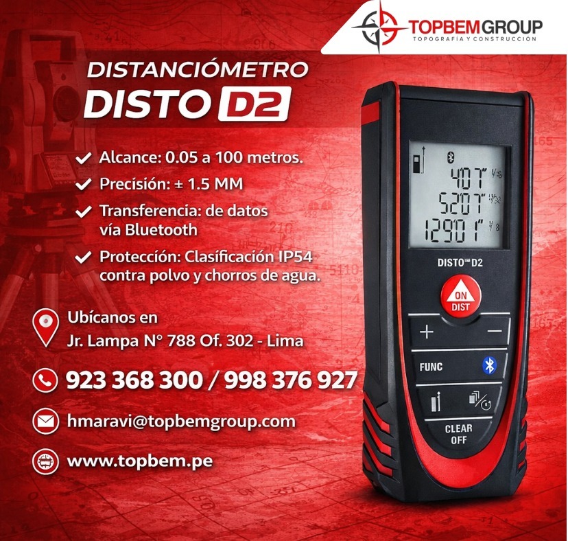 Topbemgroup - 📏 DISTO™ D2 mide hasta 100 metros y cuenta con la más ...