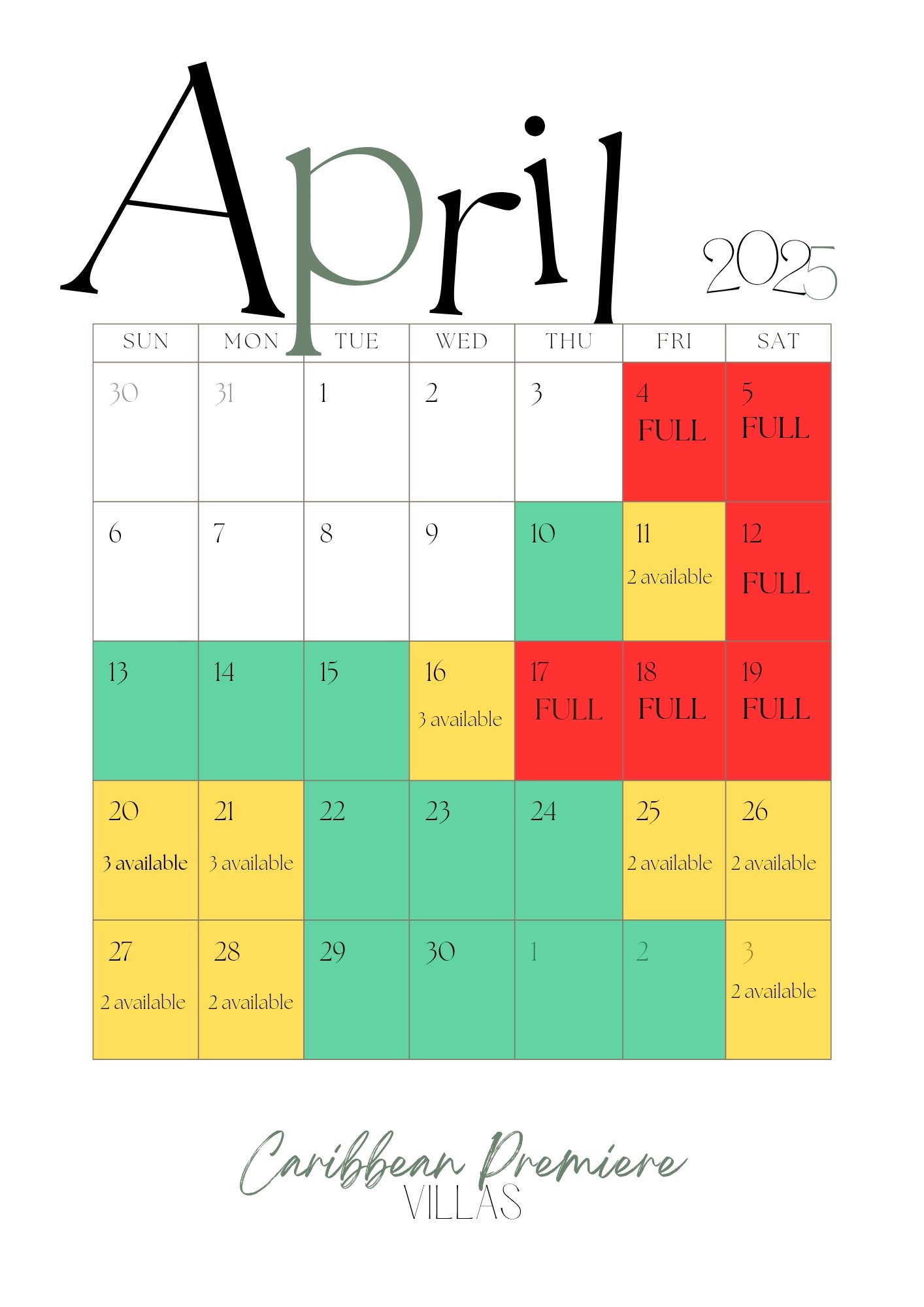 Caribbean - APRIL AVAILABILITY! 🌴☀️ BOOK NOW AND BEAT THE HEAT WITH US ...