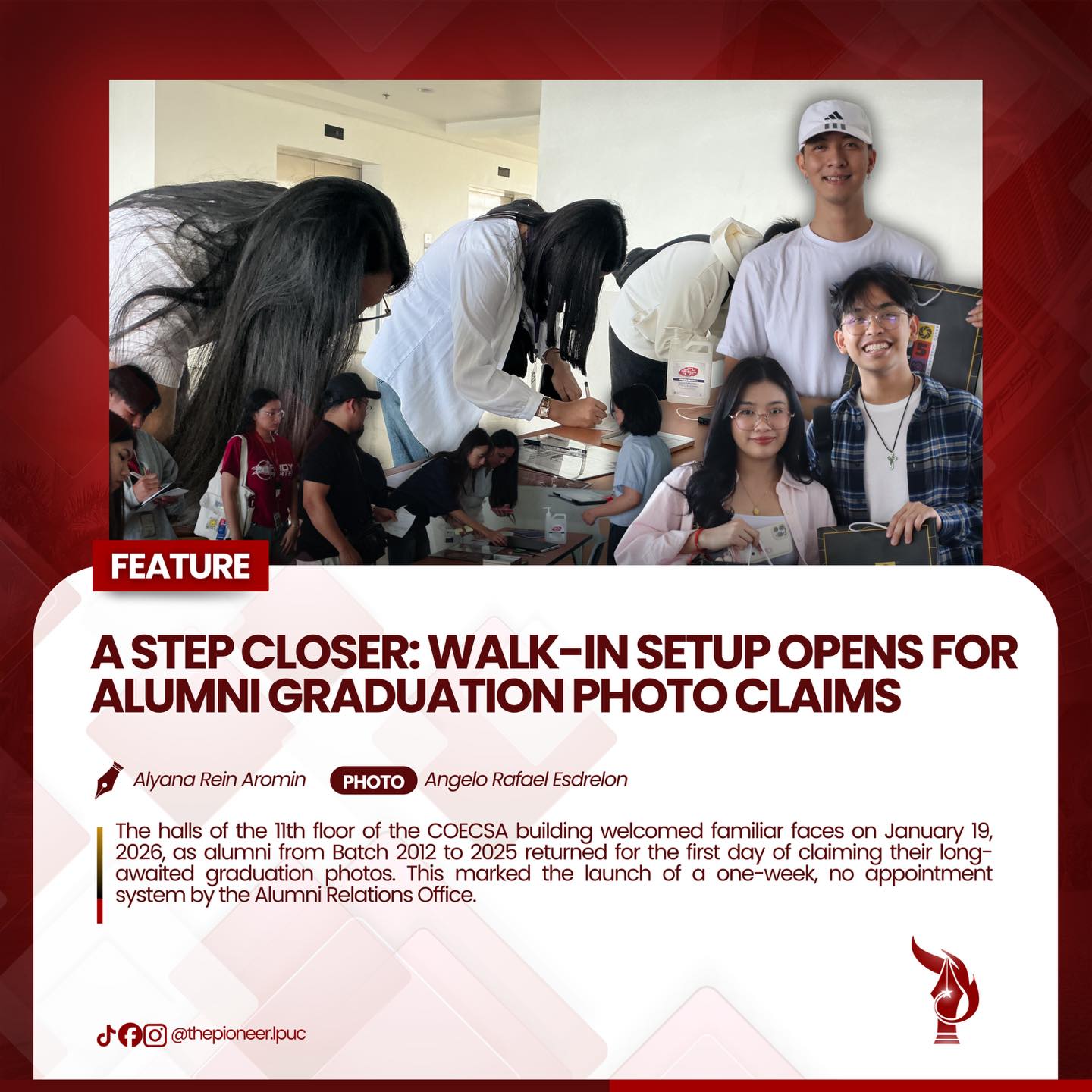 The Pioneer - FEATURE | A Step Closer: Walk-in Setup Opens for Alumni ...