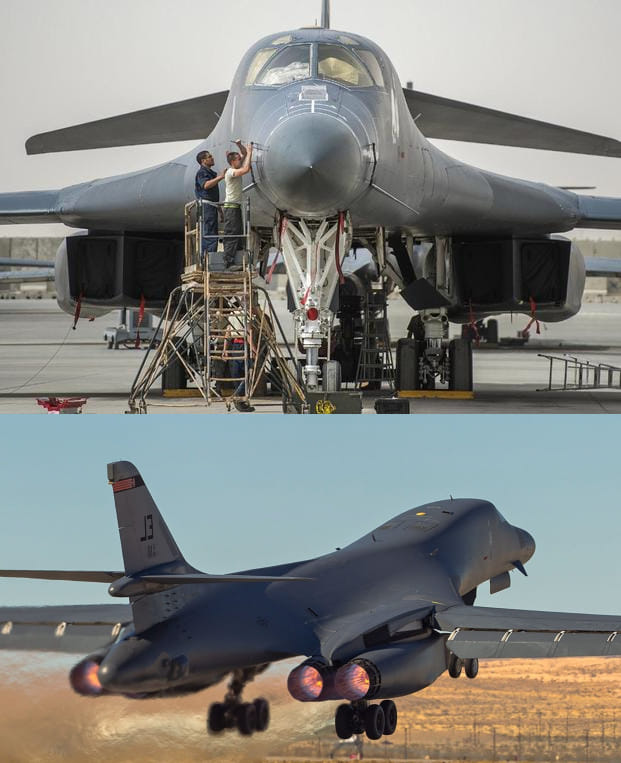 Sky - The B-1B Lancer strategic bomber is capable of carrying a wide ...