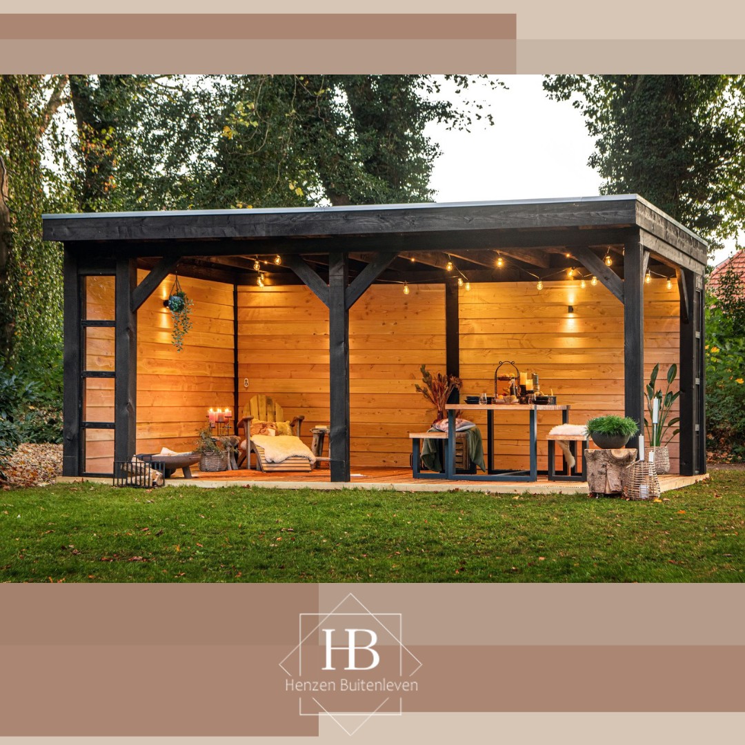Henzen - 🖤 Stijlvolle zwarte veranda met Douglas Zweeds Rabat 🖤 ...