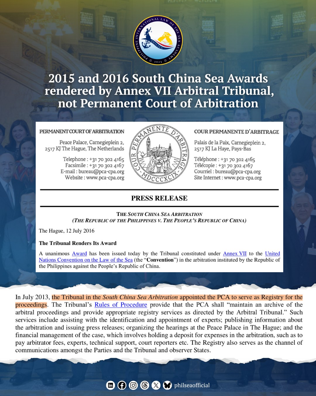 Philippine - #DidYouKnow In the South China Sea Arbitration (The ...