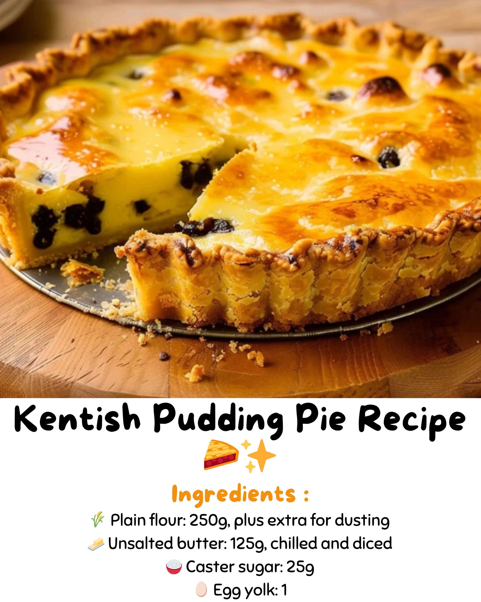 Stacy's - Kentish Pudding Pie Recipe 🥧 A traditional bake from Kent ...