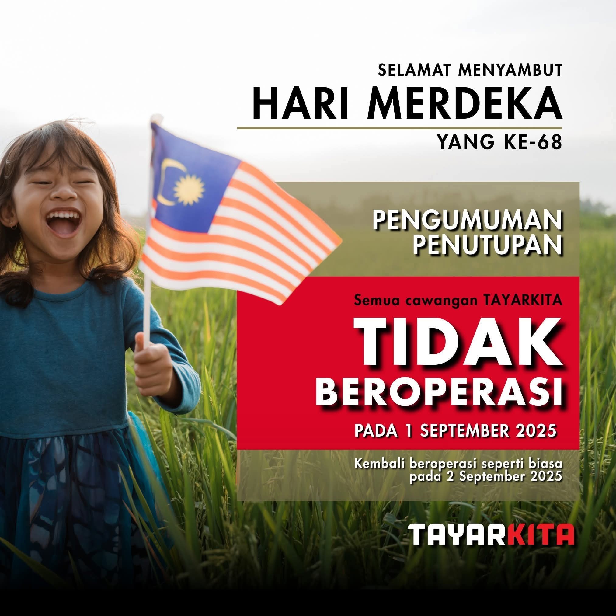 TayarKita - 🇲🇾 𝗨𝗖𝗔𝗣𝗔𝗡 & 𝗡𝗢𝗧𝗜𝗦 𝗦𝗘𝗠𝗣𝗘𝗡𝗔 𝗛𝗔𝗥𝗜 𝗞𝗘𝗠𝗘𝗥𝗗𝗘𝗞𝗔𝗔𝗡 𝗞𝗘-𝟲𝟴 🇲🇾 ...