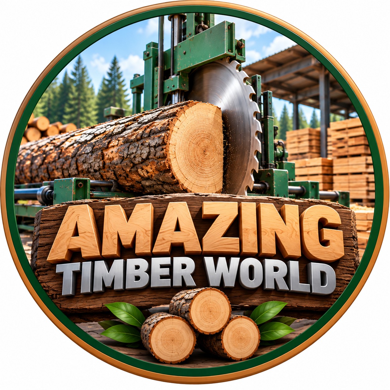 Giant Tree Trunk Processing in a Massive Timber Factory 🌳🏭 #timberland ...