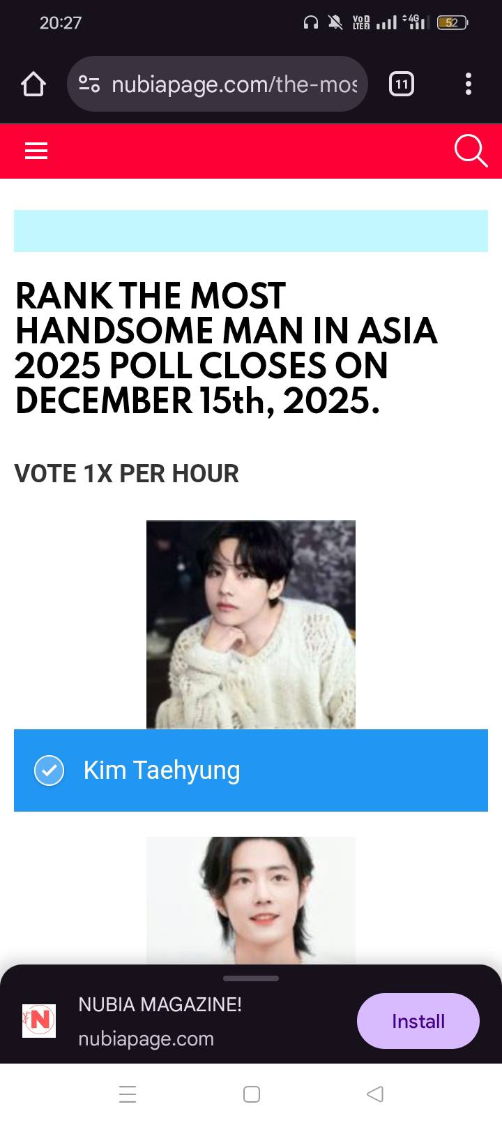 Vote for BTS in various music awards