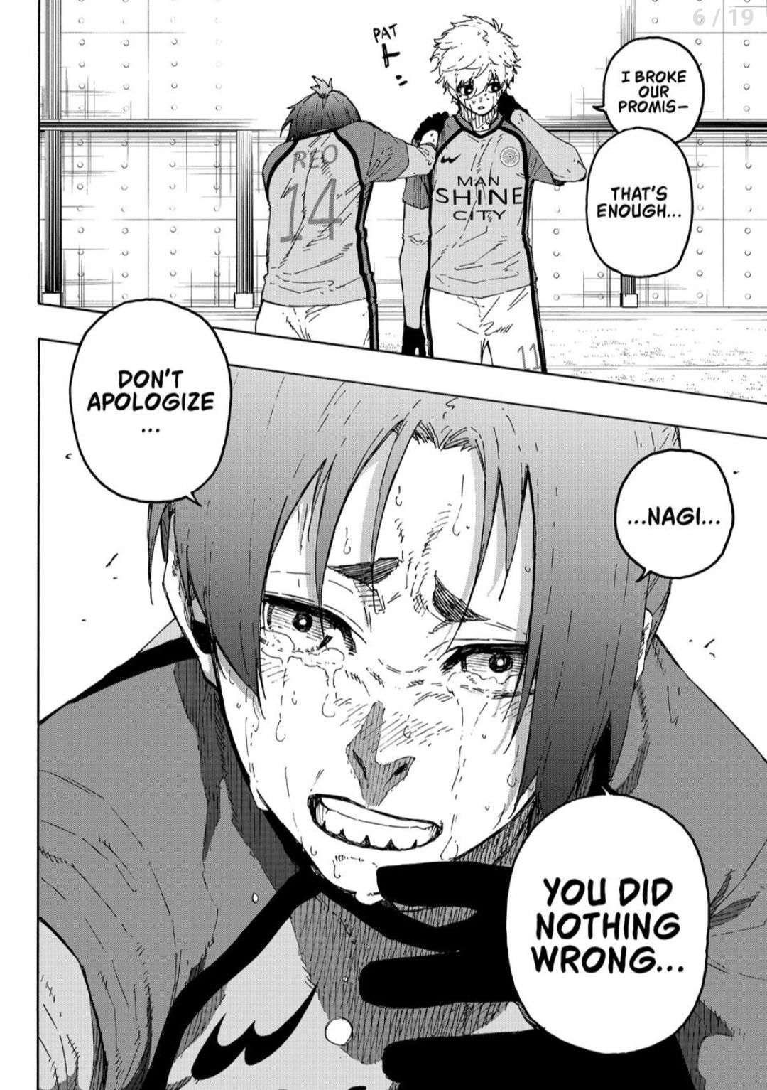 Isagi and Nagi's intense moment in Blue Lock anime